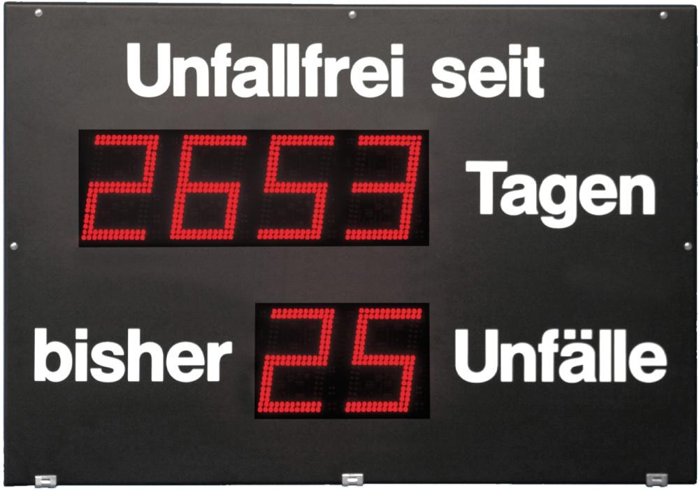 Hauptbild - DSA - Digital Large Displays - Accident-free Days