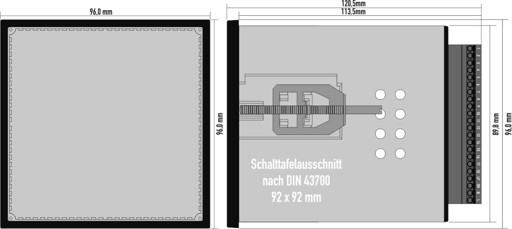 Dimensionen LMIL 96-16.2 3mm 24V AC/DC
