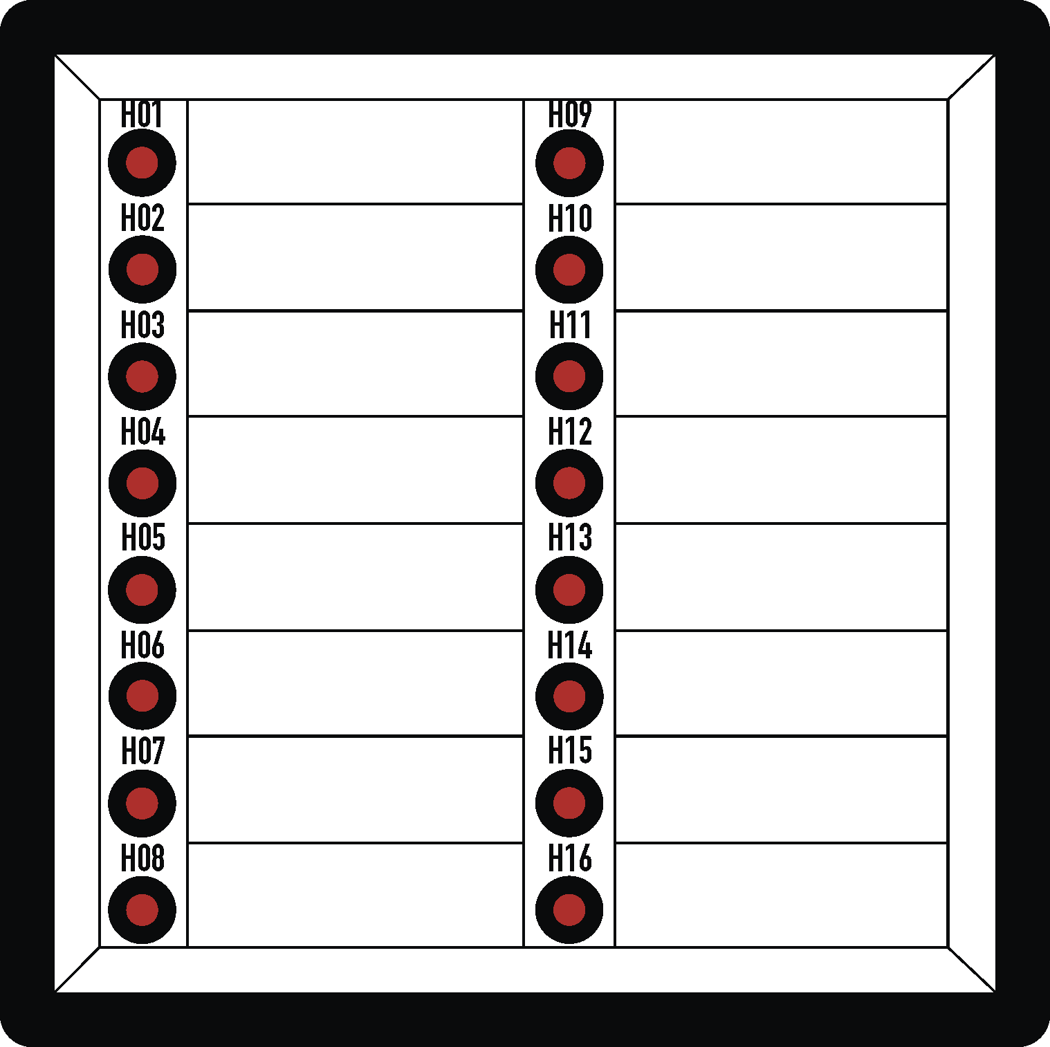 Meldetableau LM 96-16.2 3mm 24V AC/DC