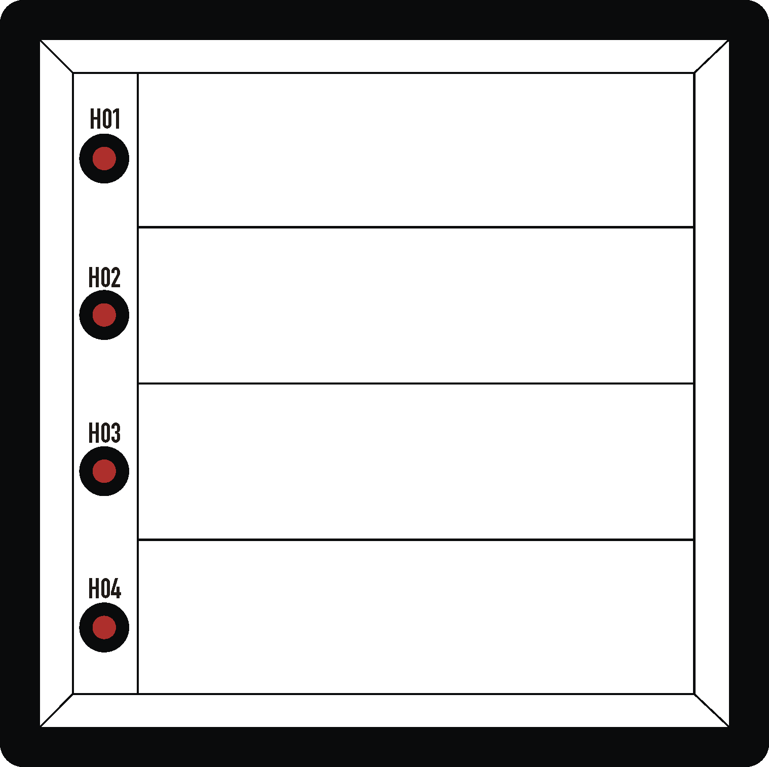 Meldetableau LM 96-4.1 3mm 24V AC/DC