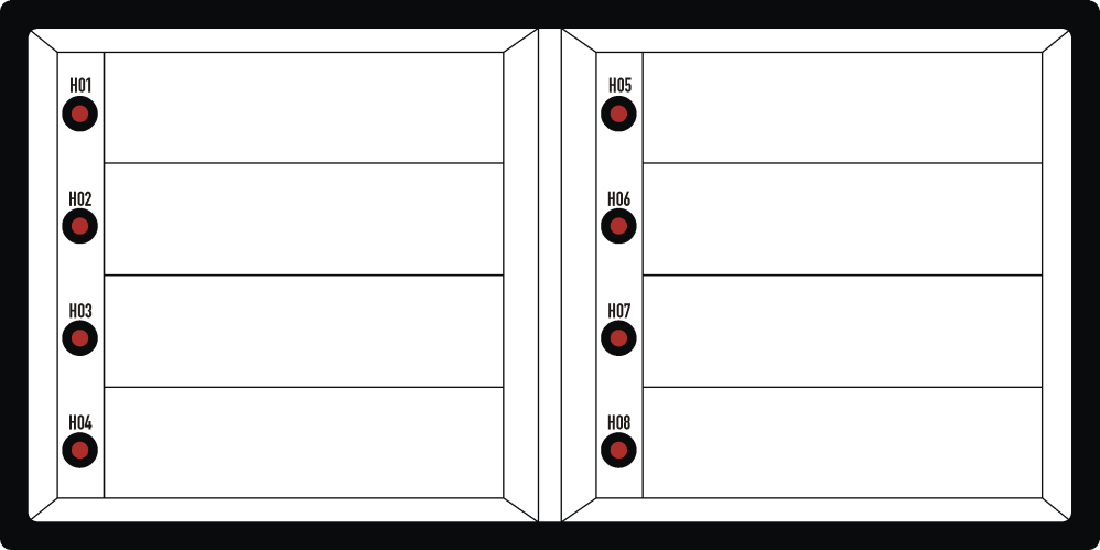 Meldetableau LM 96x192H-8.2 3mm 24V AC/DC