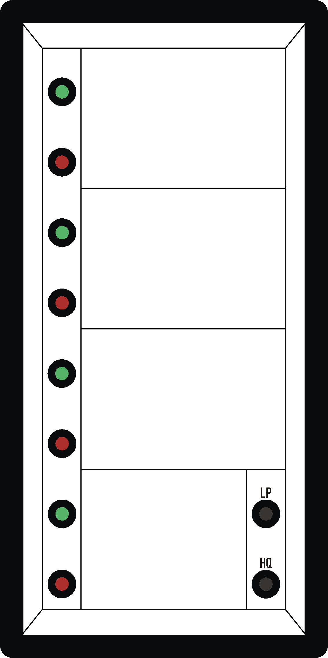 Meldetableau LMBST 144x72V-4.1 3mm 24V AC/DC