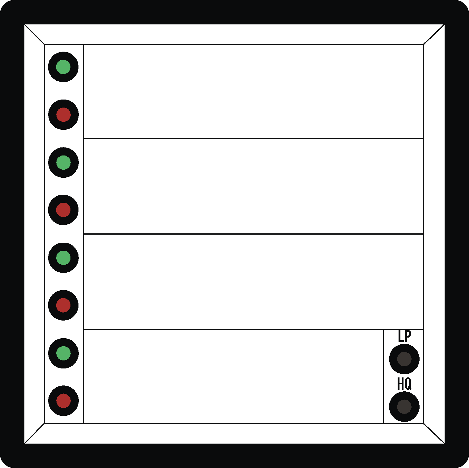 Meldetableau LMBST 96-4.1 3mm 24V AC/DC