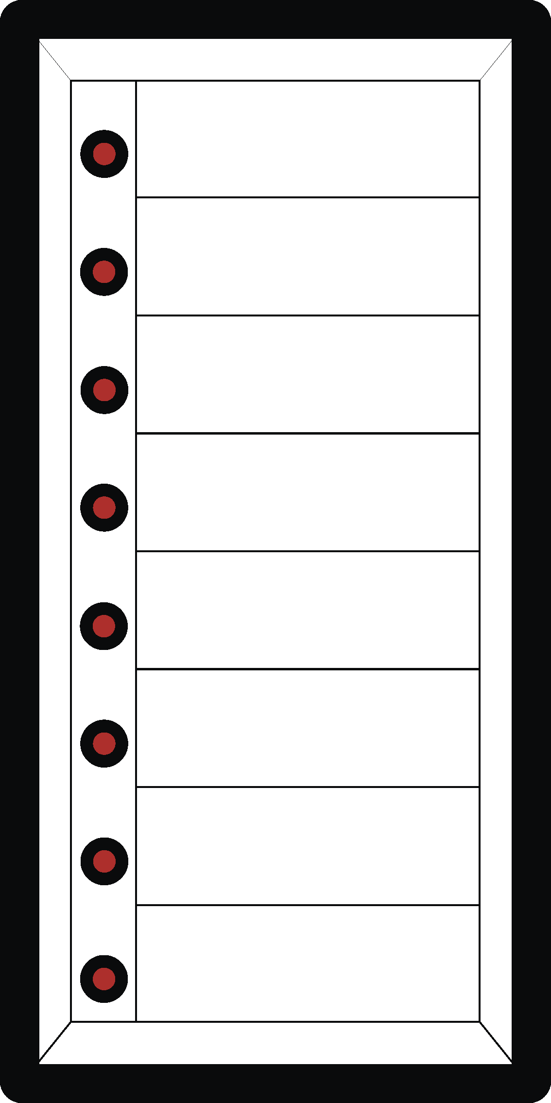 Meldetableau LMS 144x72V-8.1 3mm 24V AC/DC