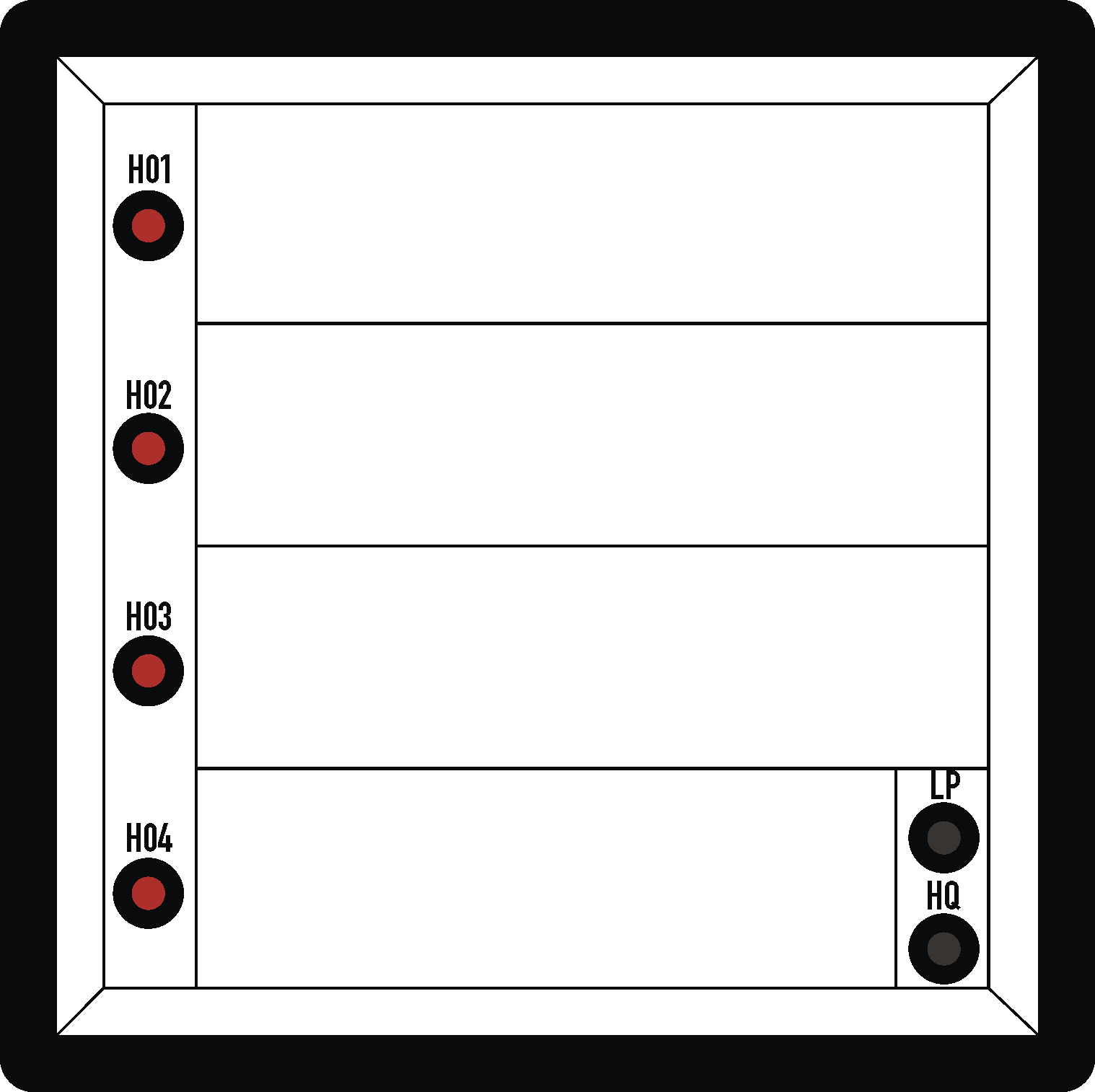 Meldetableau LMST 96-4.1 3mm 24V AC/DC