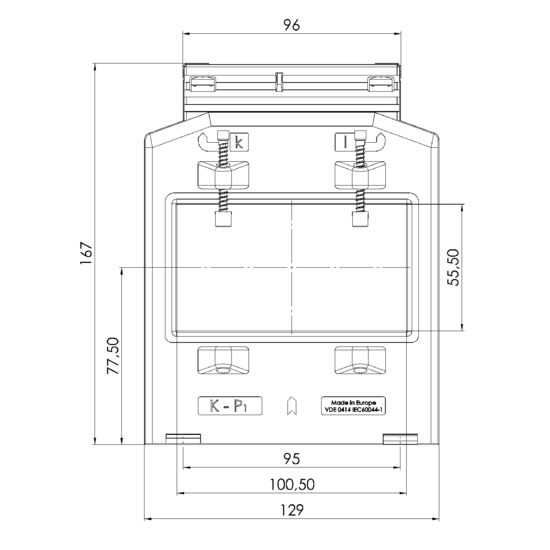 Frontview ASK 105.6  1000/5A  5VA Kl.0,5