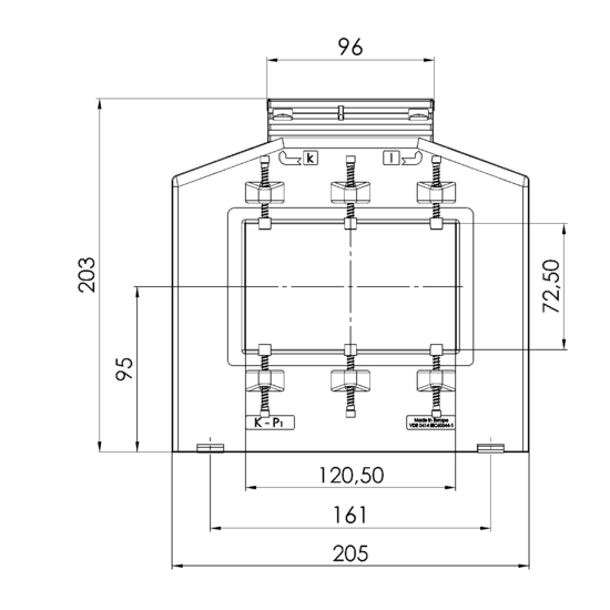 Frontview ASK 127.6  1000/5A  5VA Kl.0,5