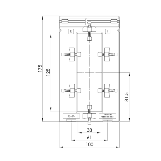 Frontview ASK 128.4 400/5A 2,5VA Kl.0,5