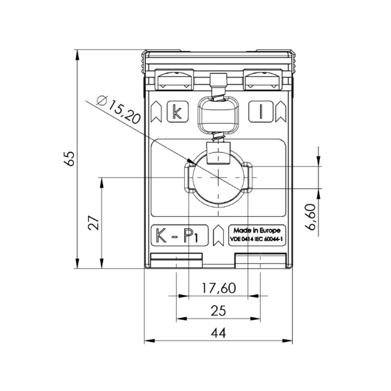 Frontview EASK 176.3  150/5A  1,5VA  Kl.0,5