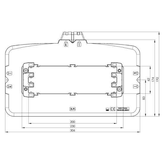 Frontview ASK 205.5  1200/5A  5VA Kl.0,2