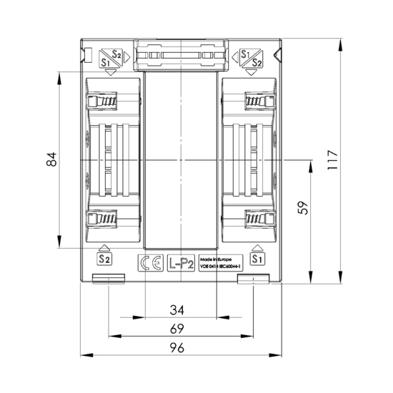 Frontview ASK 83.4  300/5A  1,5VA  Kl. 0,5