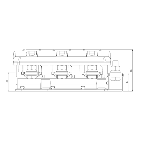 Frontview ASKD 31.8  3x200/5A  2,5VA Kl.0,5 mit Bodenpl.