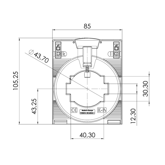 Frontview CTB 51.35 100/5A 1,25VA Kl.1