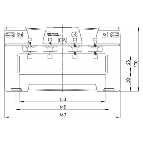 Frontview EASK 130.3  300/5A  2,5VA Kl.0,5