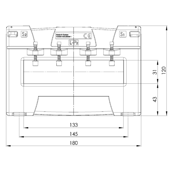Frontview EASK 130,5 300/5A 2,5VA Kl.0,5