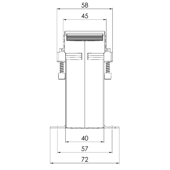 Sideview EASK 51.4 2U  200-100/5A  5-2,5VA Kl.0,5