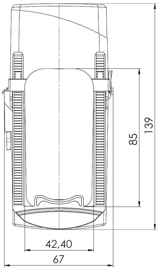 Frontview PCW 42L 250/1A 2,5VA Kl.1
