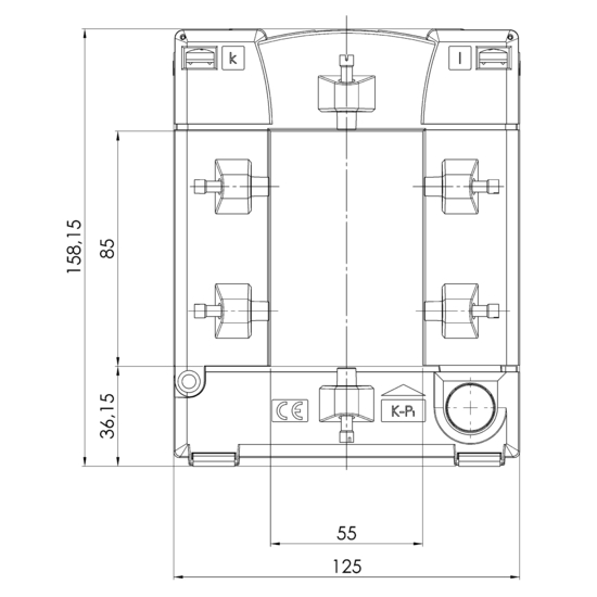 Frontview PTW 58 1000/5A 5VA Kl.0,5
