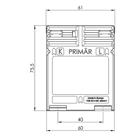 Frontview WSK 30  1/5A  2,5VA  Kl.0,5