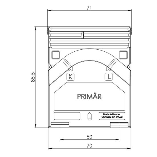 Frontview WSK 60  5/5A  2,5VA  Kl.0,5